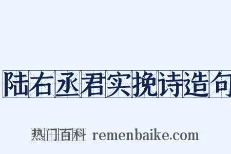 陆右丞君实挽诗造句是什么意思的图片